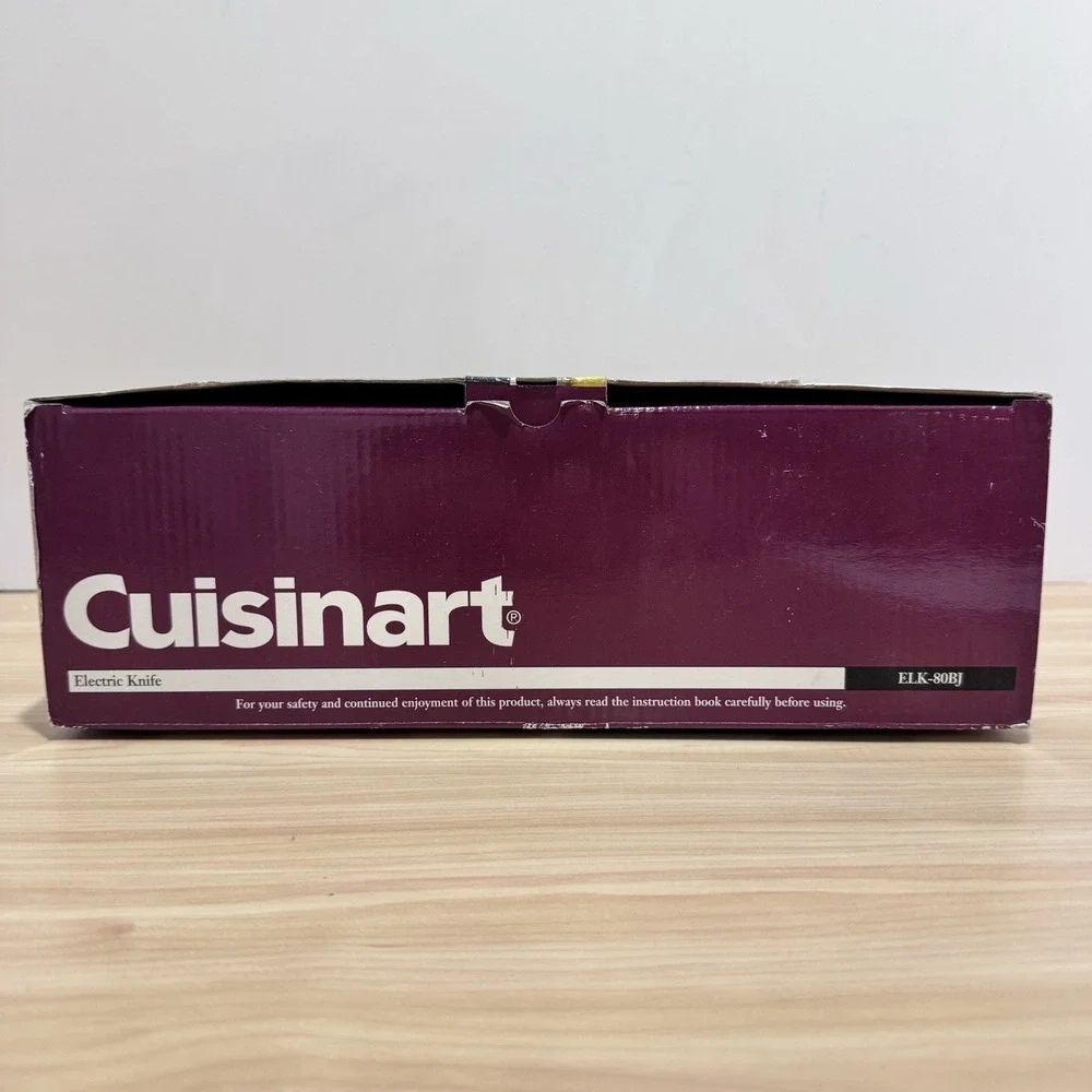 Cuisinart Electric Knife ELK-80BJ Wood Block & Serrated Bread/Carving Blades Set